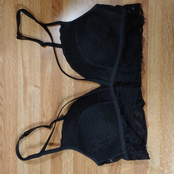 PINK Victoria's Secret Lightly Padded Lace Bralette S - Picture 2 of 12